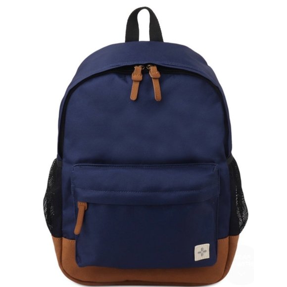Sun + Stone Men's Riley Solid Backpack Navy OS NWT